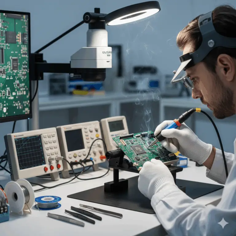 תיקון כרטיסים אלקטרוניים ברמה ד' החלפת רכיבי SMD וBGA